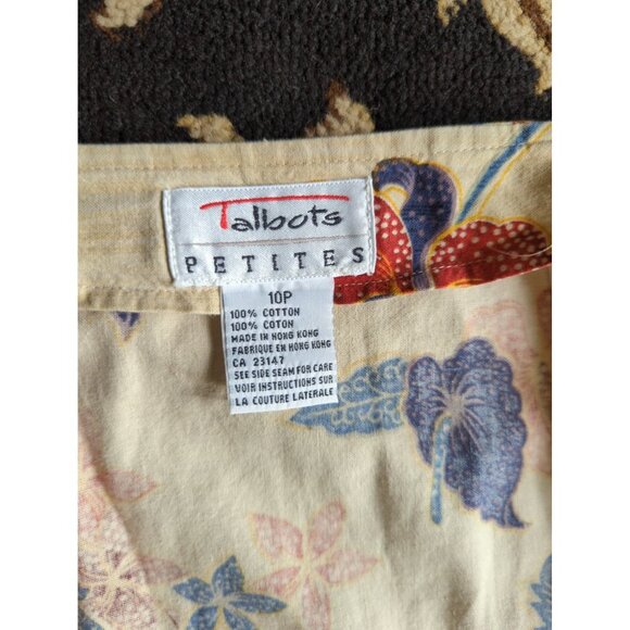Vintage 90s Talbots Tropical Wrap Skirt 10 Petite - Picture 2 of 6